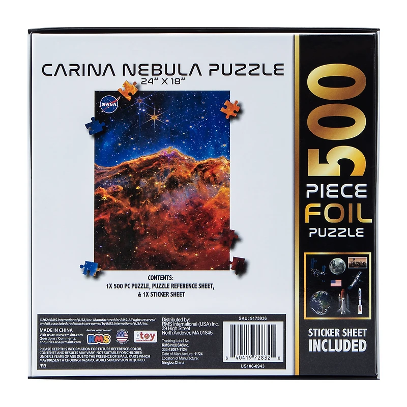 NASA Nebula Foil Puzzle 500-Pieces Kit
