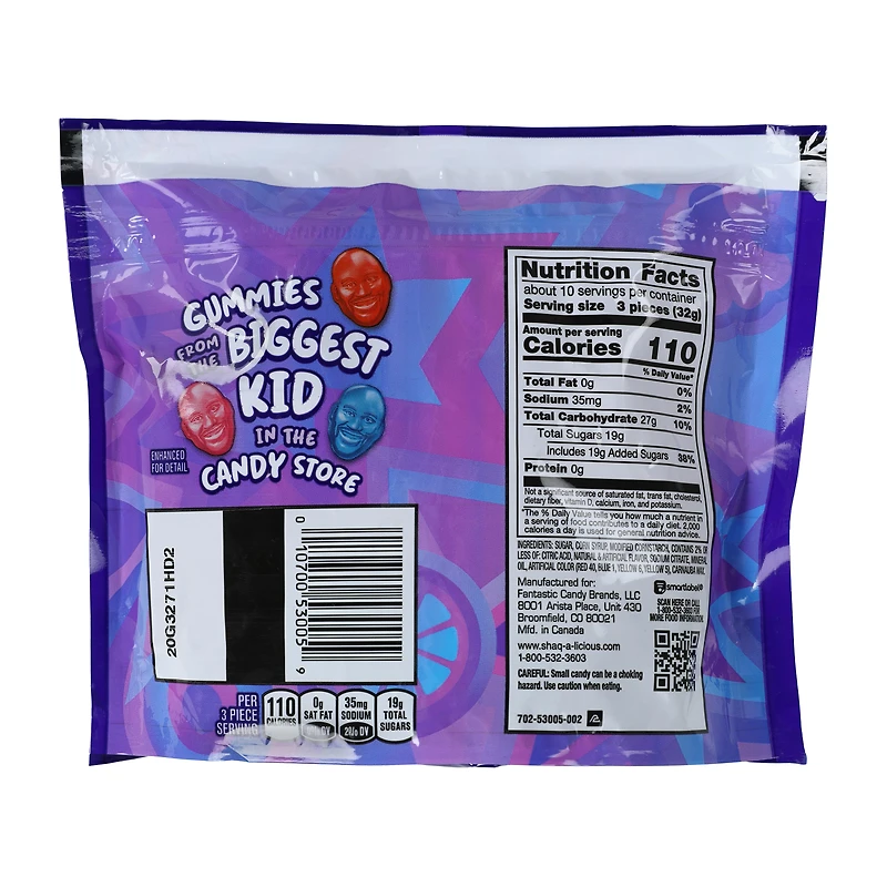 Shaq-A-Licious XL Original Candy Gummies 11.8oz