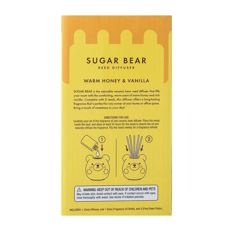 Sugar Bear Reed Diffuser 1oz 3-Piece Set