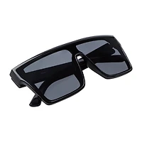 Juniors Plastic Oversized Shield Sunglasses