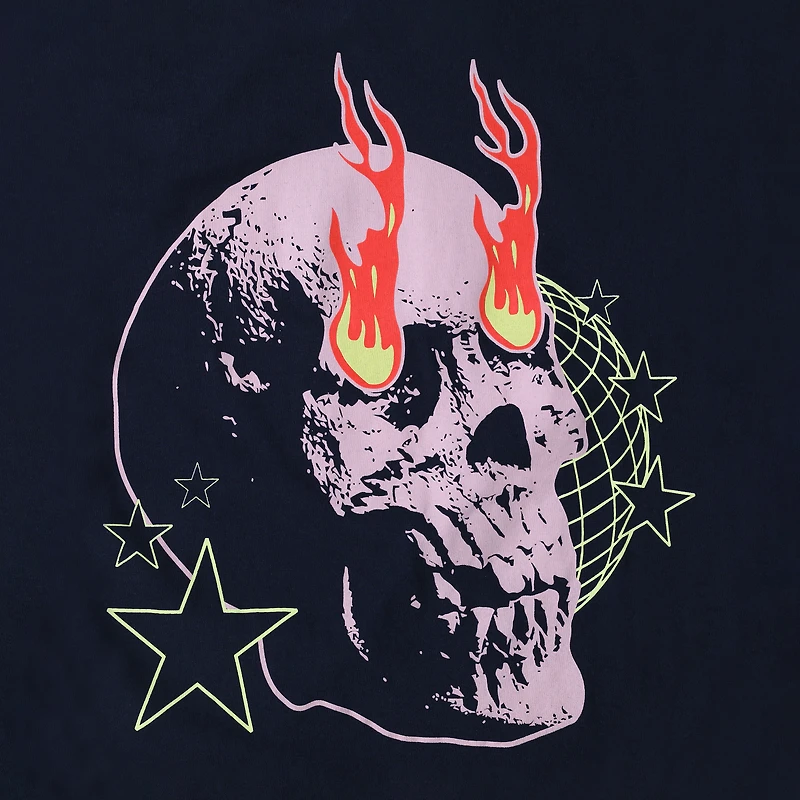 Flaming Skull Graphic Tee