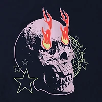 Flaming Skull Graphic Tee