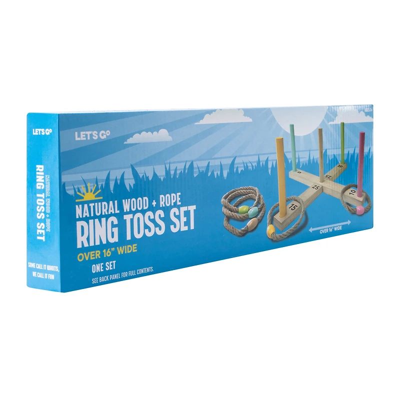 Wooden Ring Toss Set