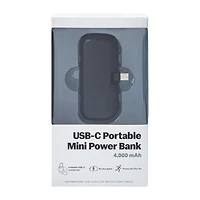 USB-C Portable Mini Power Bank 4000MAh