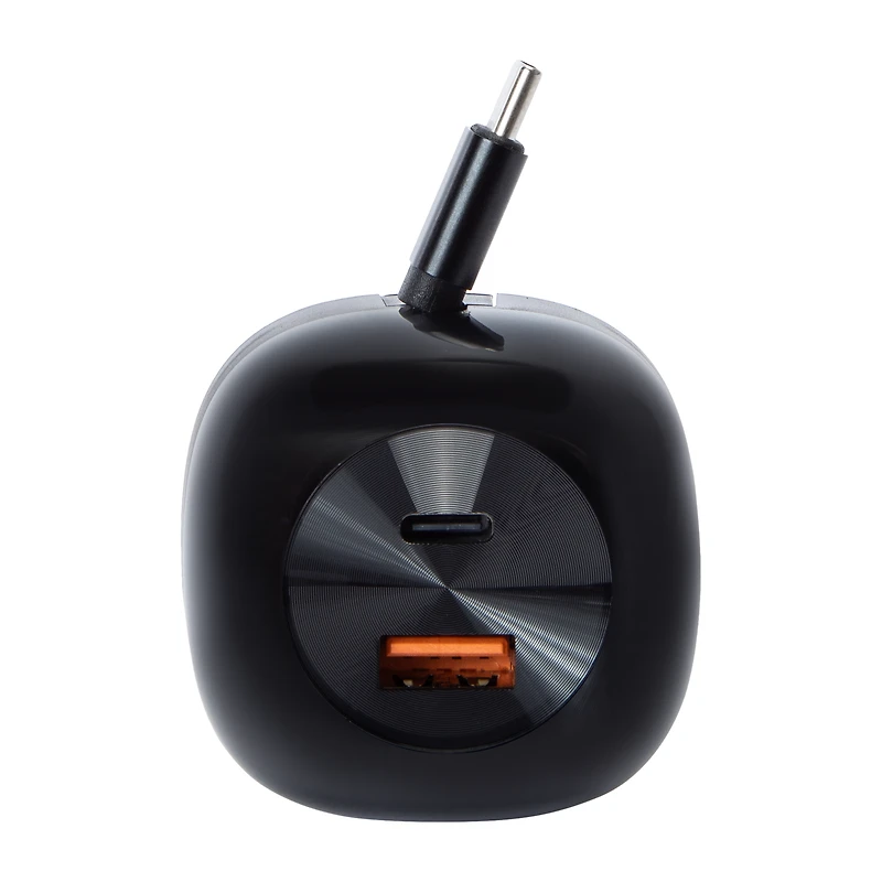 20W Car Charger With Retractable USB-C Cable