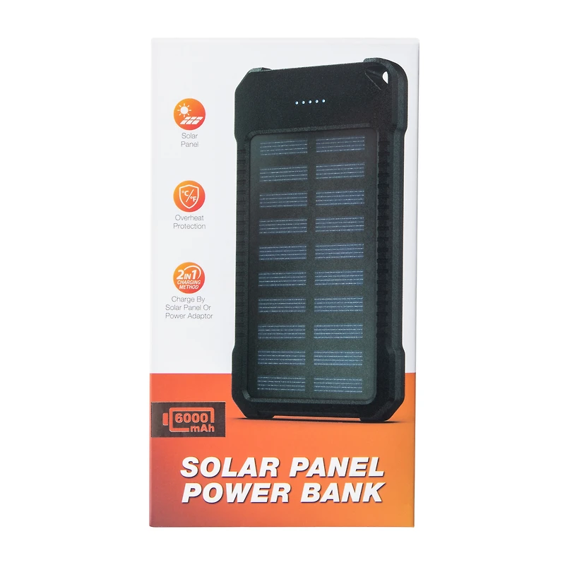 Solar Panel Power Bank 6000MAh