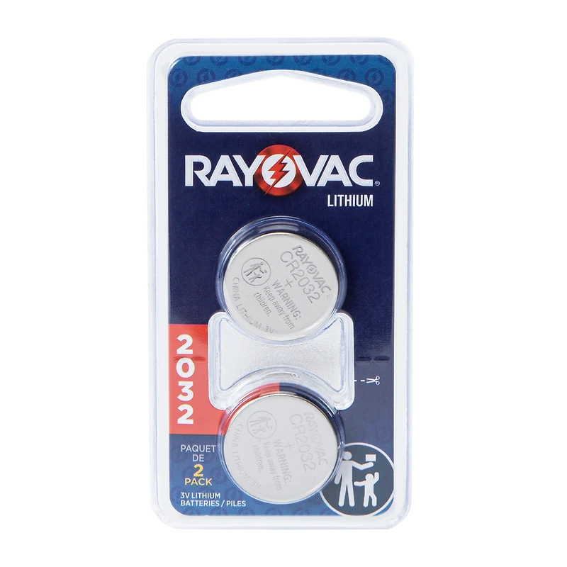 Rayovac® 3V Lithium CR2032 Batteries 2-Pack