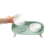 Elevated Double Diner For Pets 3-Piece Set