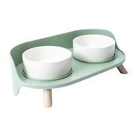Elevated Double Diner For Pets 3-Piece Set