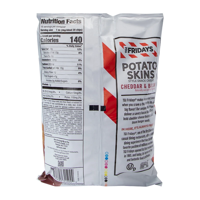 TGIFridays® Cheddar & Bacon Potato Chips 16oz