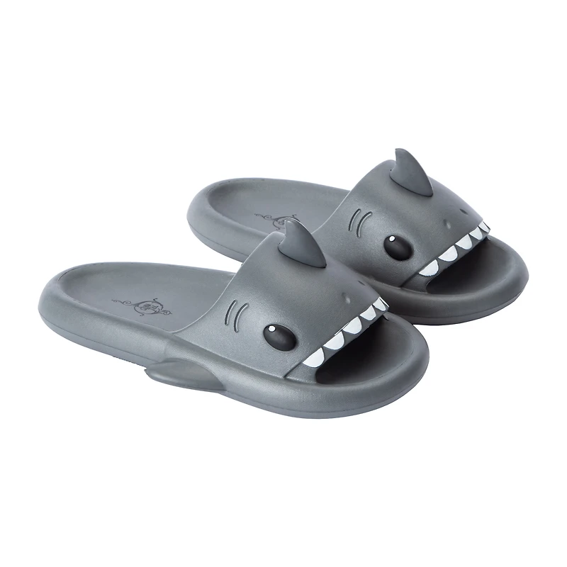 Juniors Sole Mates Shark Slides