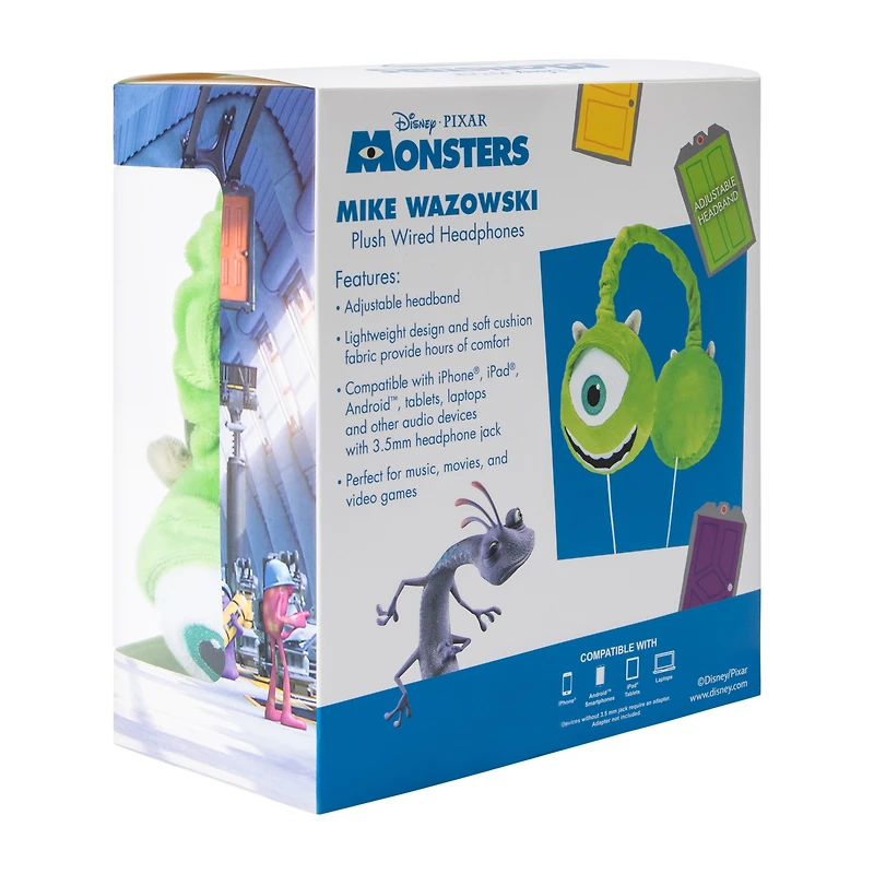 Disney PIXAR Monsters Mike Wazowski Plush Wired Headphones