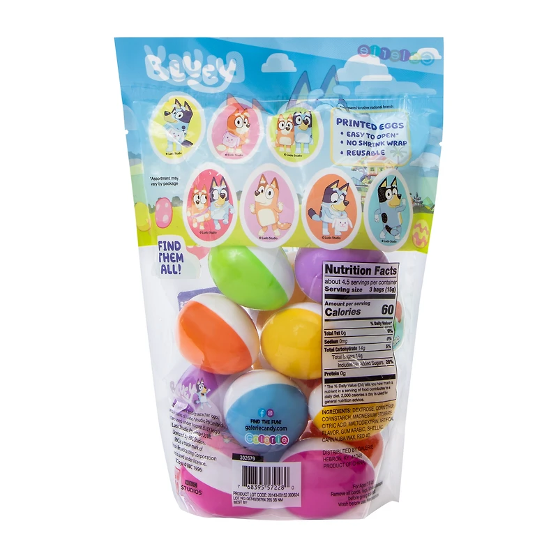 Bluey Candy Filled Eggs 2.4oz