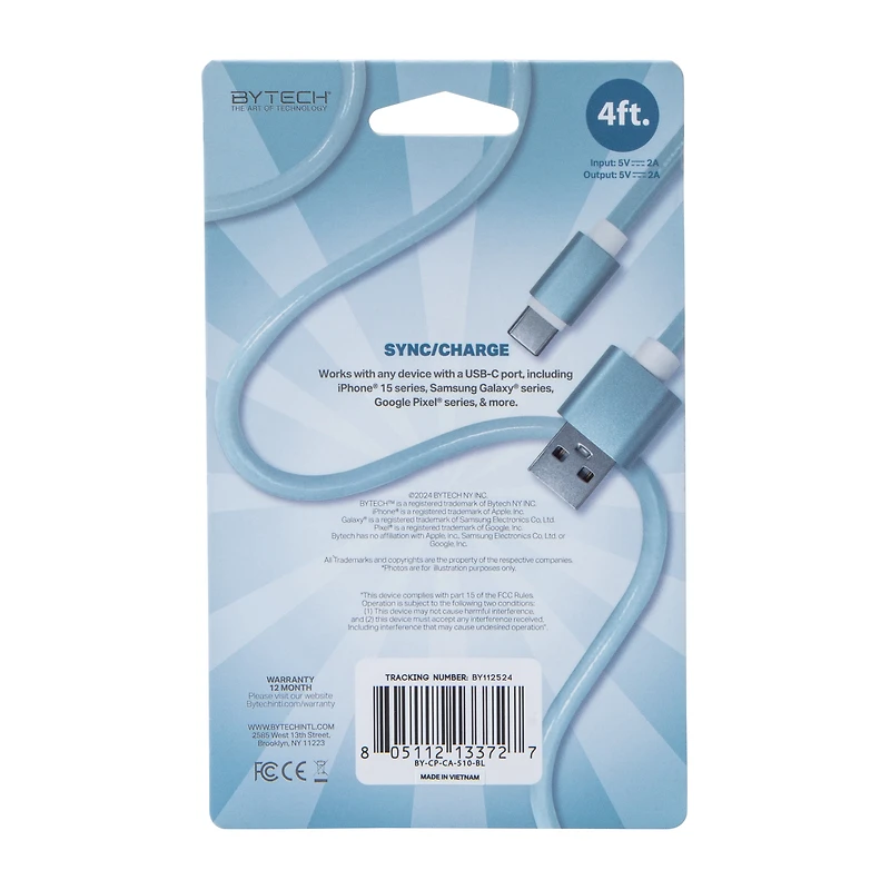 Jelly USB-A To USB-C Cable 48in