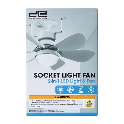 Socket Light Fan
