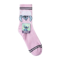 Juniors Disney Stitch Mid-Crews Socks 2-Pairs
