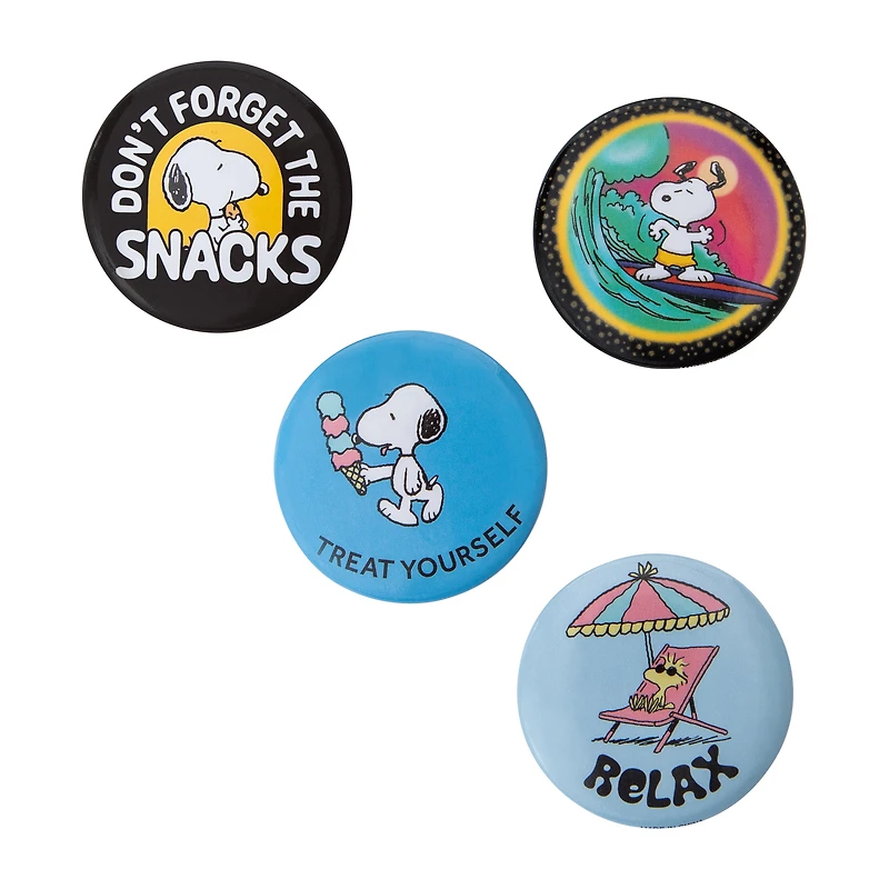 Peanuts® Pin Buttons 4-Pack