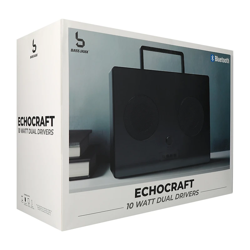 Bass Jaxx™ Echocraft Boombox 10W Dual Drivers Wireless Speaker