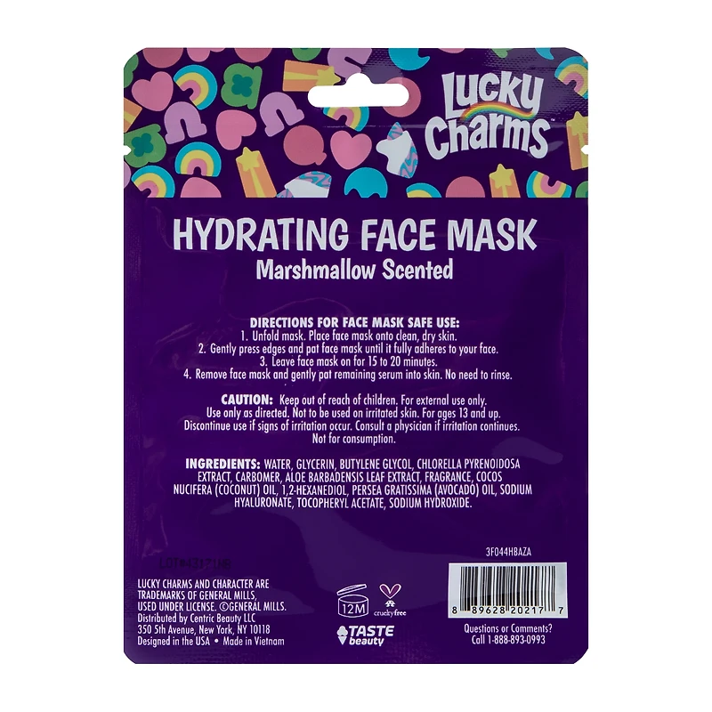 Lucky Charms™ Hydrating Marshmallow Scented Face Mask 0.67oz