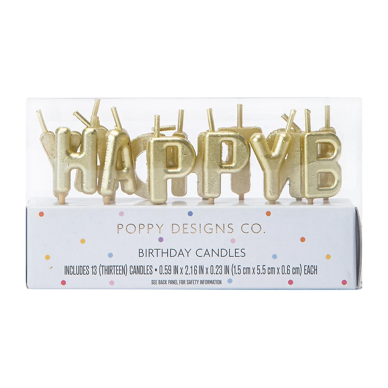 Gold Birthday Candles