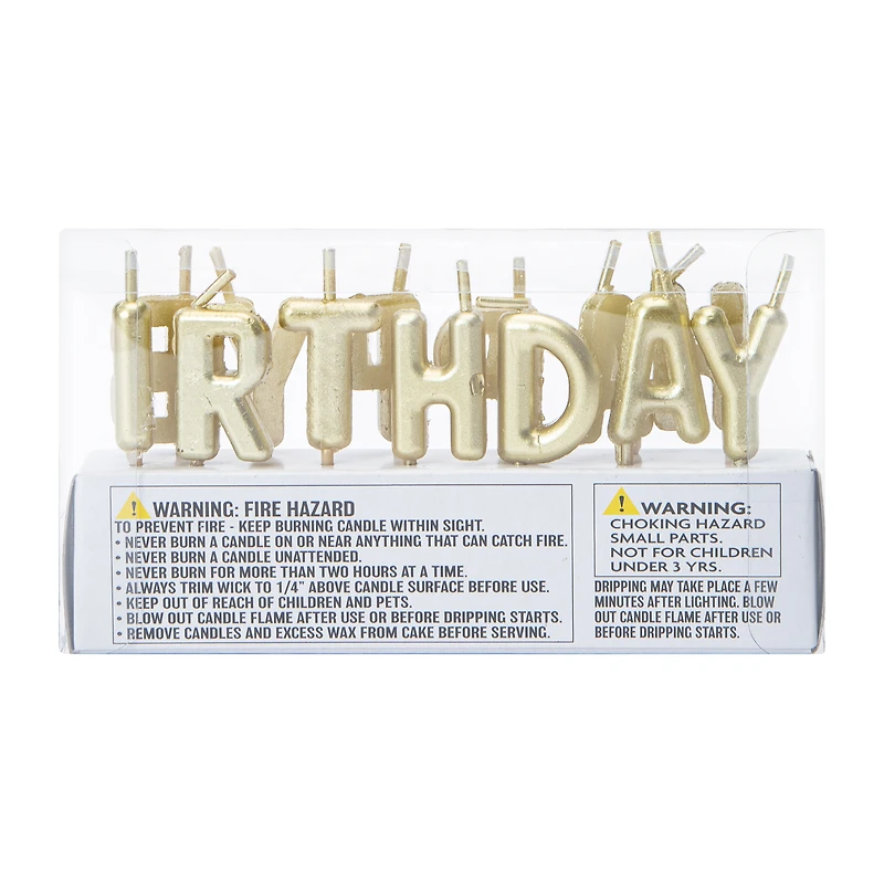 Gold Birthday Candles