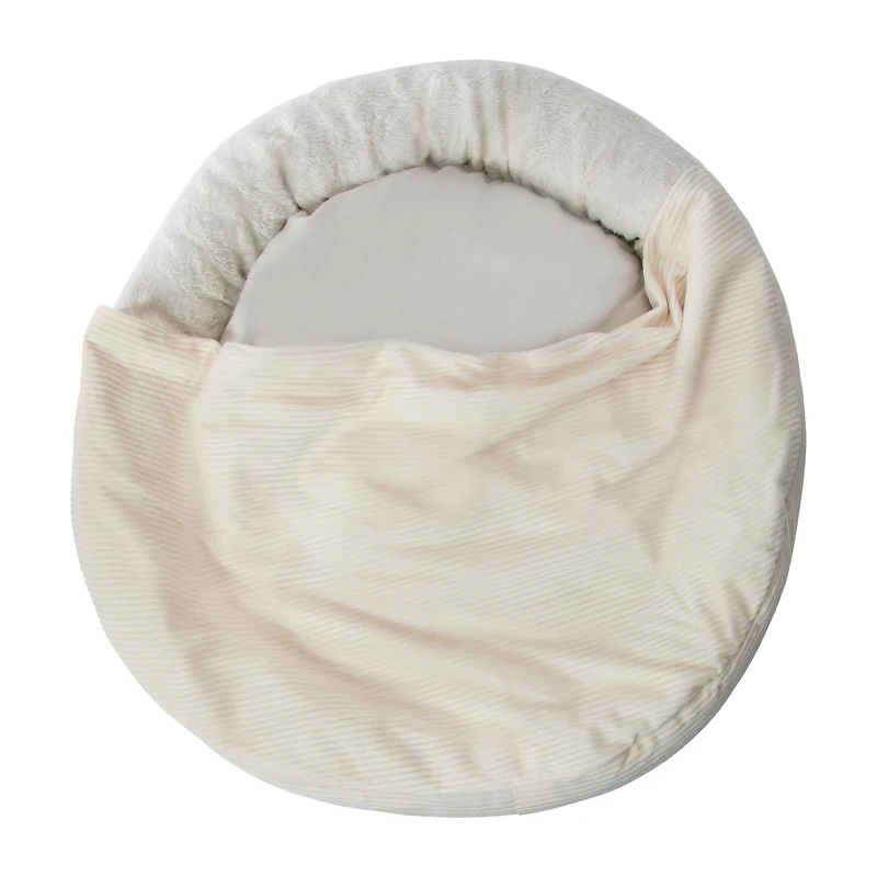 Round Canopy Pet Bed For Cats & Dogs