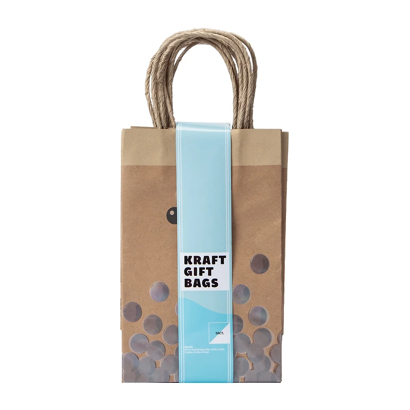 Small Kraft Gift Bags 10-Count