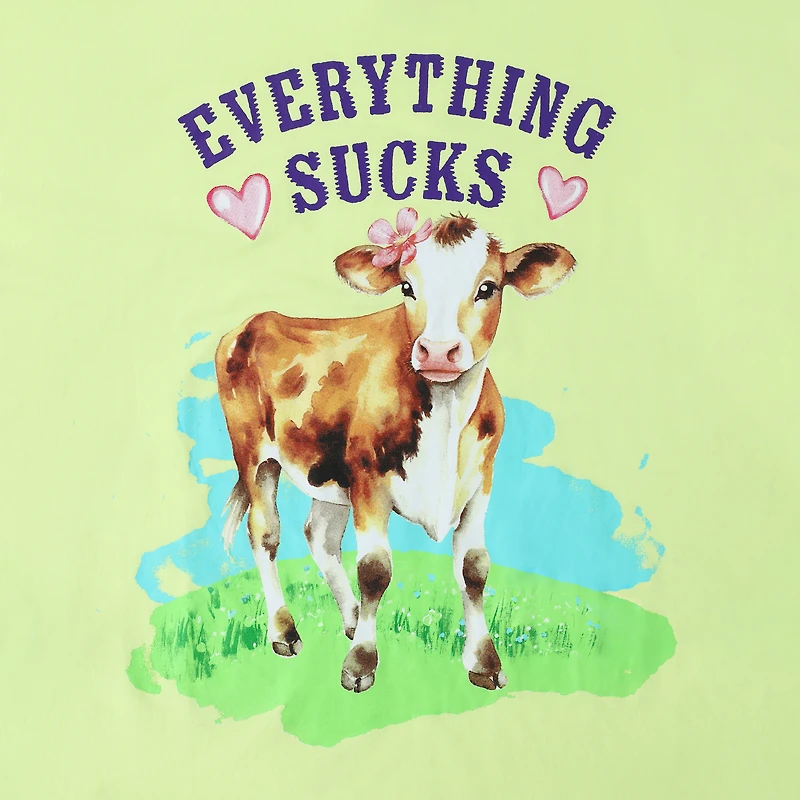 Cow Everything Sucks Graphic Tee
