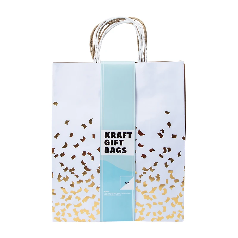 Large Kraft Gift Bags 5-Count