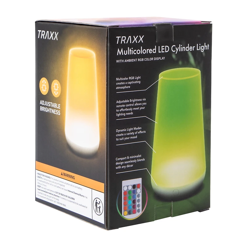 Traxx Multicolored LED Cylinder Light