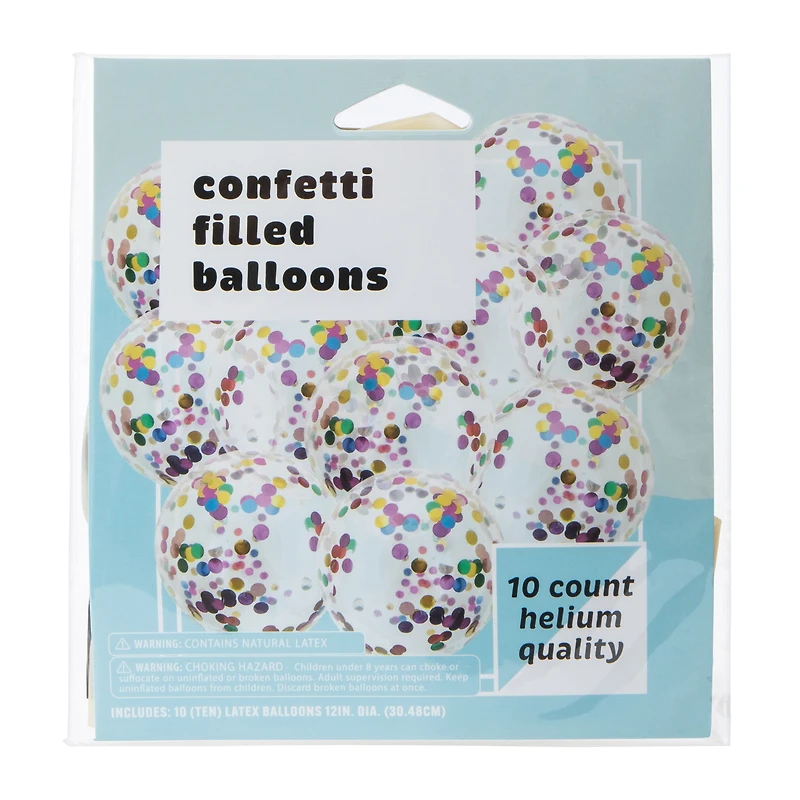 Confetti Filled Balloons 10-Count