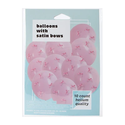 Balloons With Satin Bows 10-Count