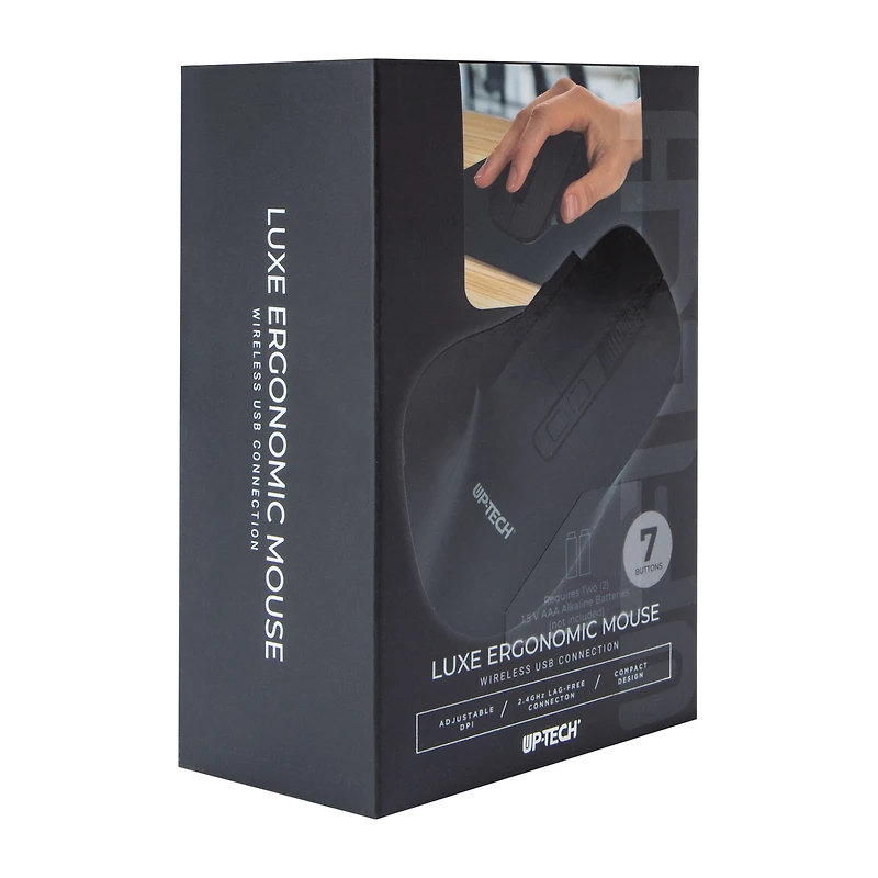 Luxe Ergonomic Wireless USB Mouse