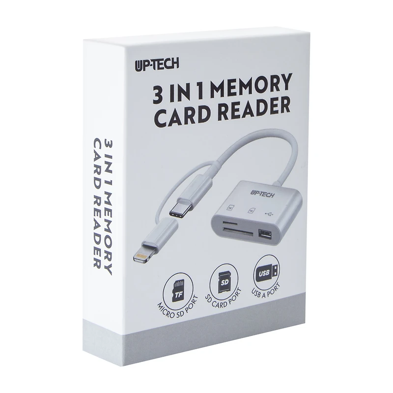 Up-Tech 3-In-1 Memory Card Reader