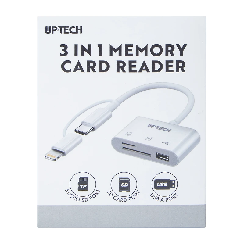 Up-Tech 3-In-1 Memory Card Reader