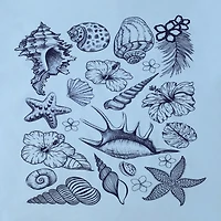 Seashells Collage Graphic Tee