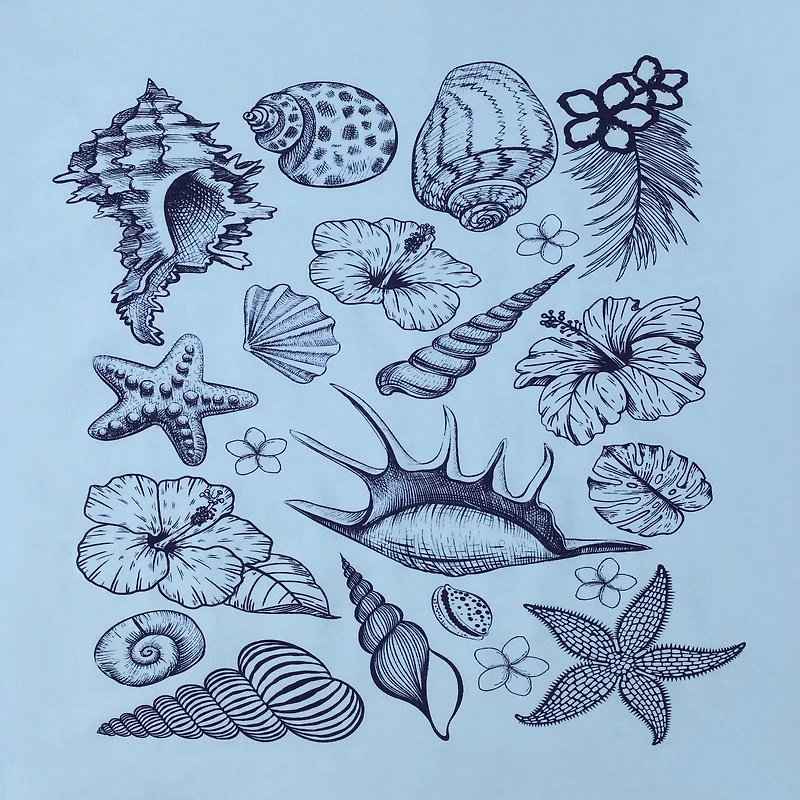 Seashells Collage Graphic Tee