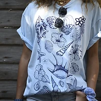 Seashells Collage Graphic Tee