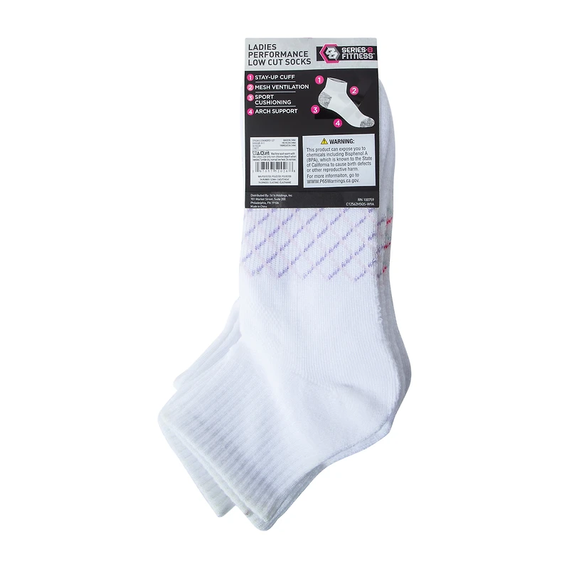 Juniors Series-8 Fitness™ Performance Qtr Crew Socks 5-Pairs