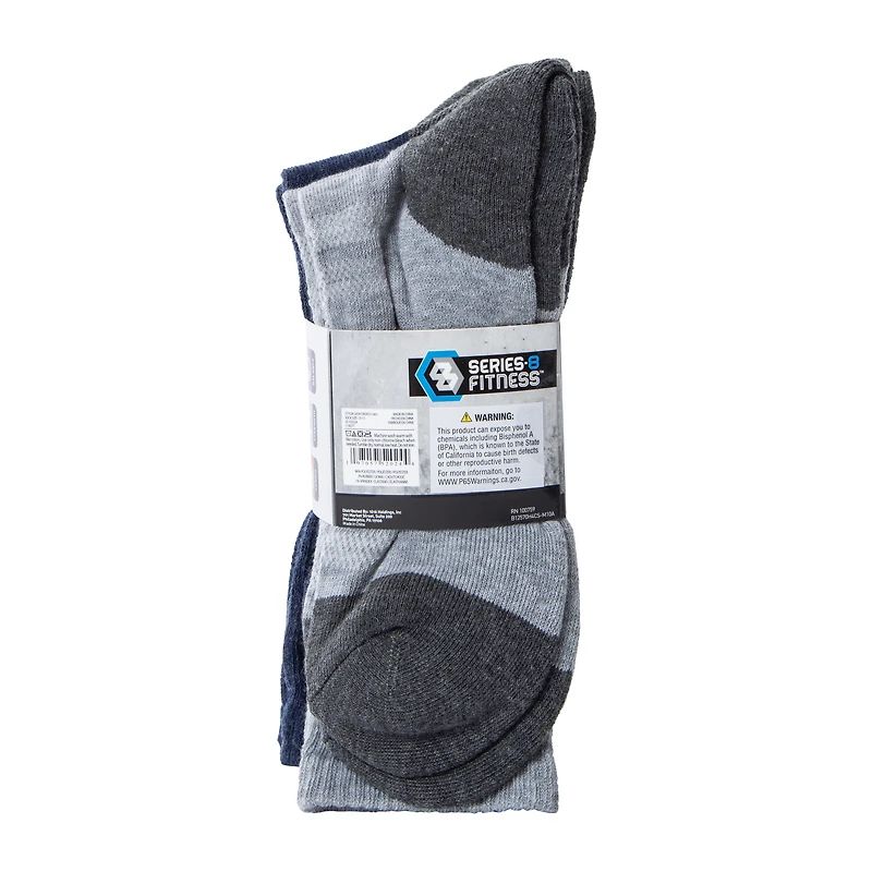 Young Men's Series-8 Fitness™ Performance Crew Socks 4-Pack