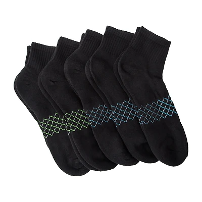 Young Men's Series-8 Fitness™ Performance Qtr Crew Socks 5-Pack