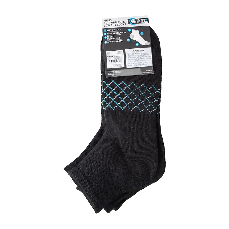 Young Men's Series-8 Fitness™ Performance Qtr Crew Socks 5-Pack