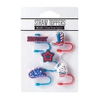 American Patriot Straw Toppers 5-Pack