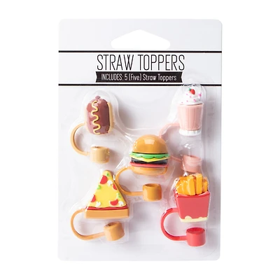 Foodie Straw Toppers 5-Pack