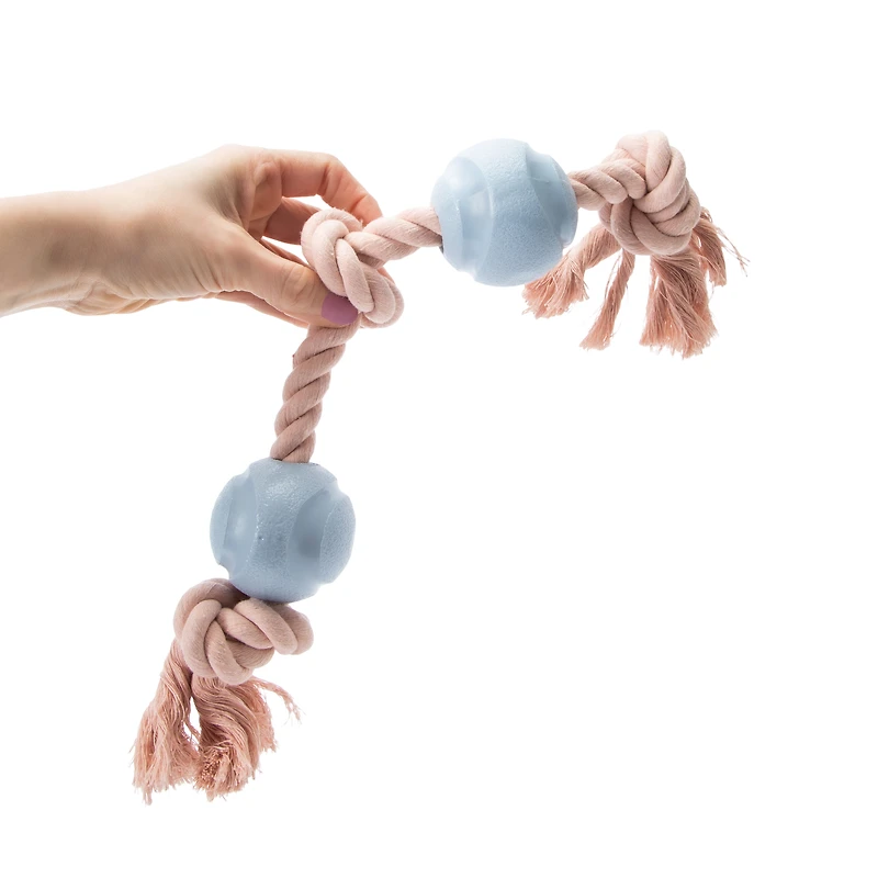 Dog Tennis Ball Rope Toy