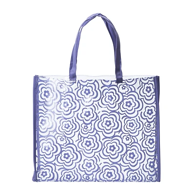 Large Summer Printed Clear Tote Bag 14in x 18in