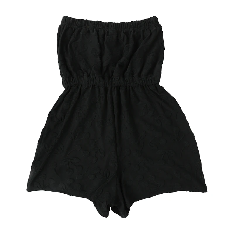 Juniors Embossed Terry Romper