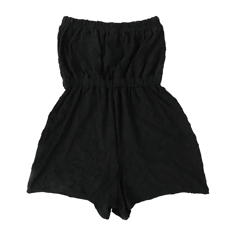 Juniors Embossed Terry Romper