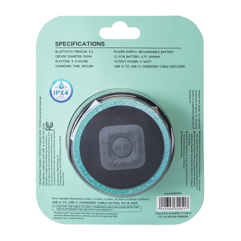 Square Bluetooth Shower Speaker