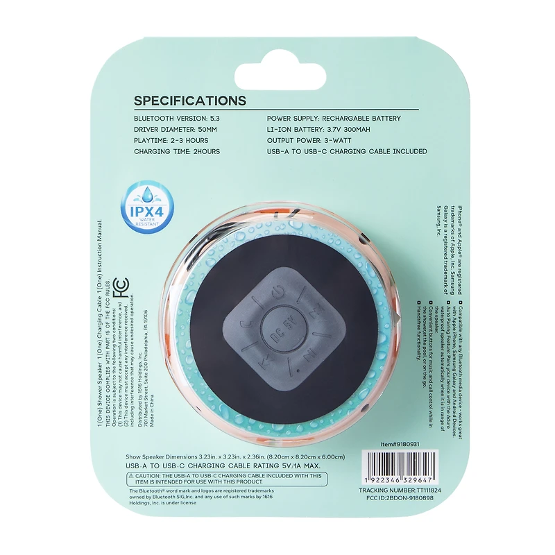 Bluetooth® Shower Speakers